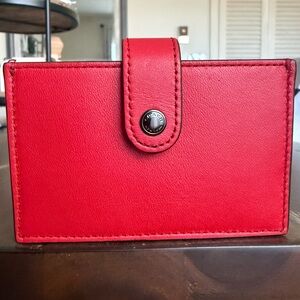 Coach Accordion Card Case Style 54581 in Red